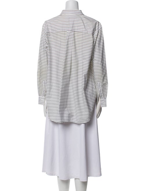 TOTEME Capri Striped Long Sleeve Striped Button-Up Top