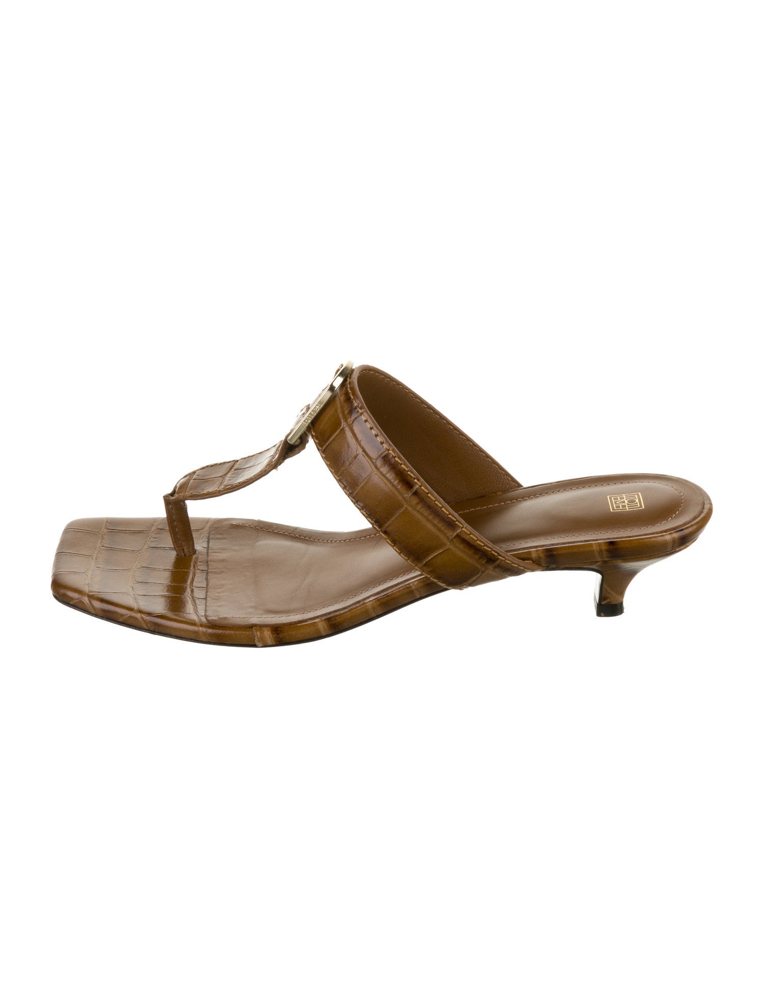 TOTEME Leather T-Strap Sandals