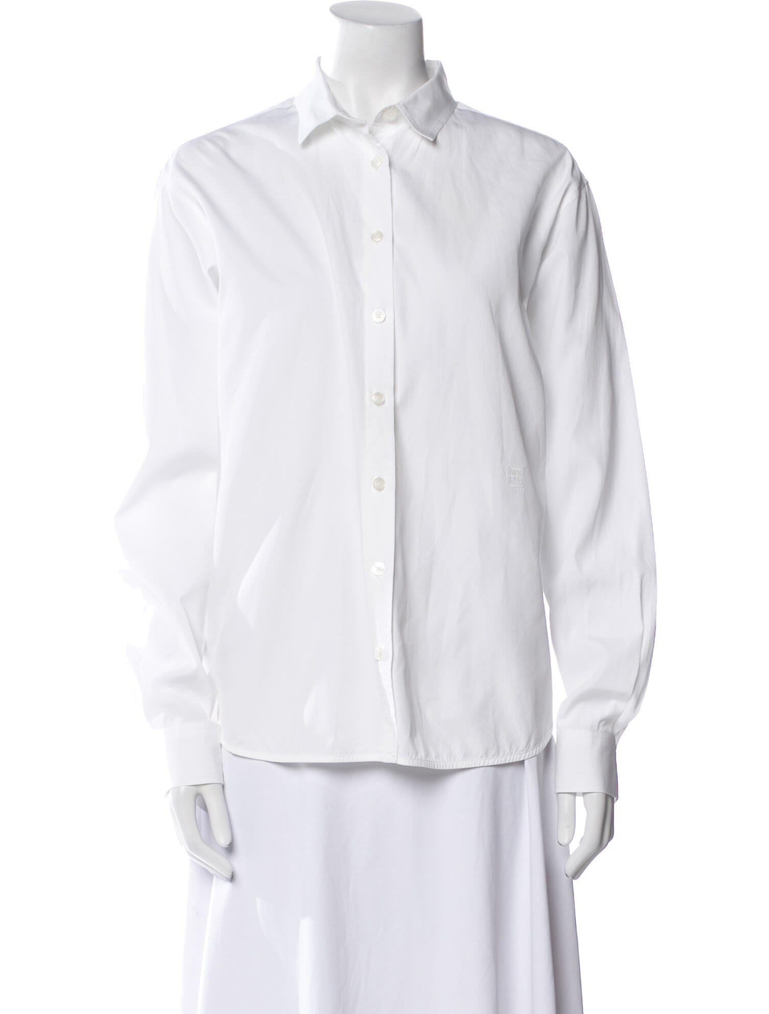 TOTEME Signature Cotton Shirt Long Sleeve Button-Up Top