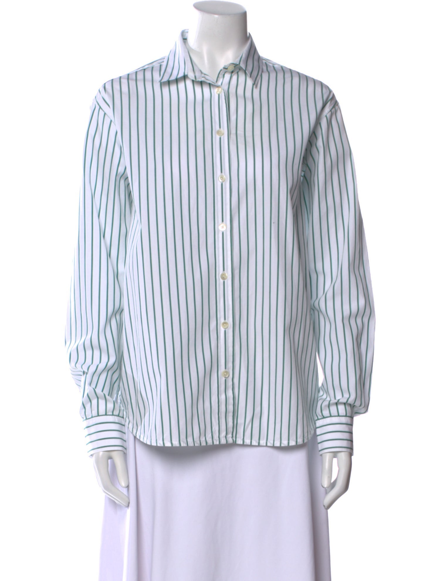 TOTEME Signature Cotton Shirt Striped Button-Up Top