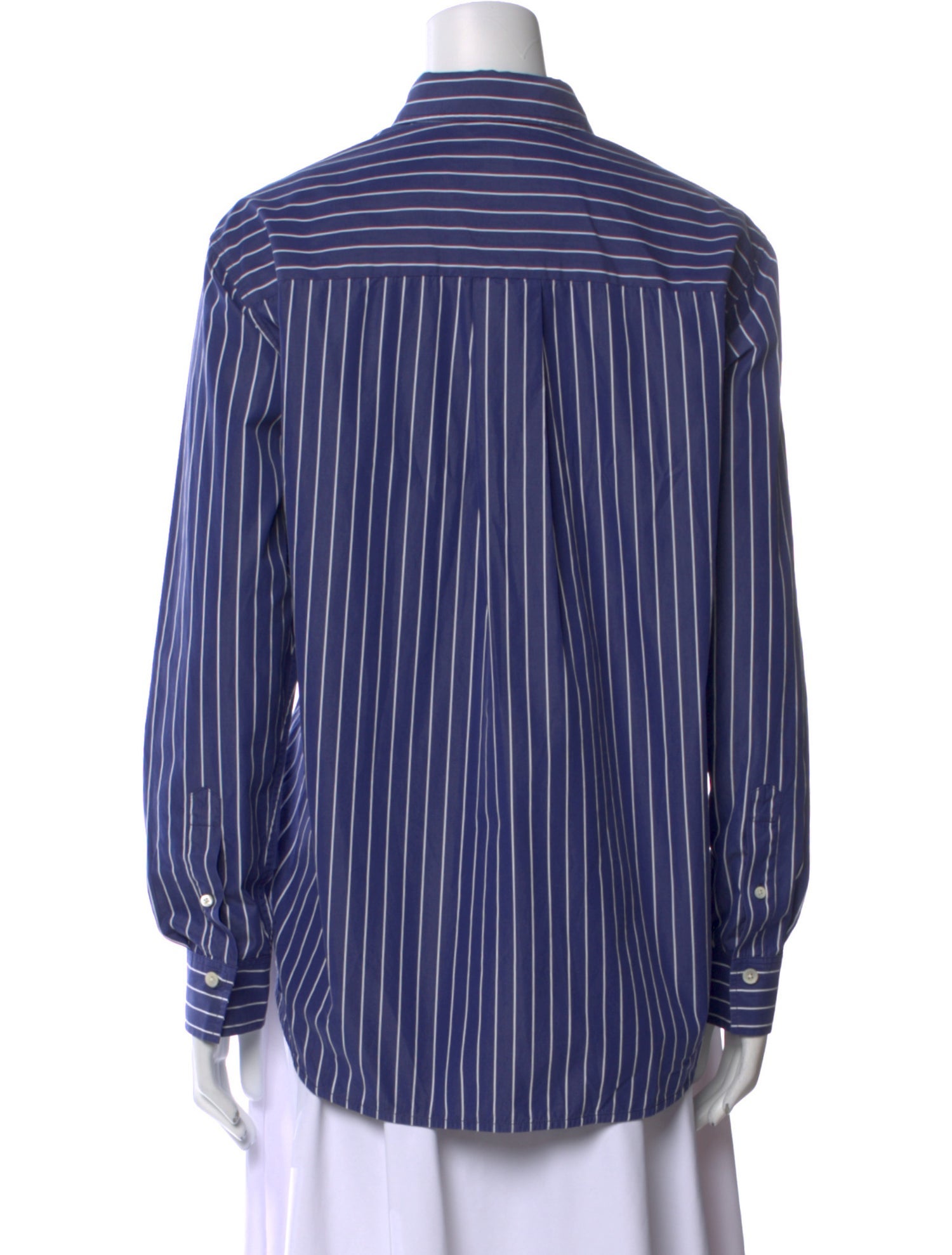 TOTEME Striped Long Sleeve Button-Up Top