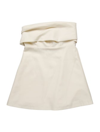 TOTEME Wool Crepe Band Tube Strapless Crop Top