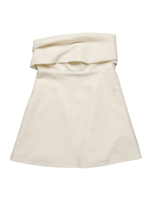 TOTEME Wool Crepe Band Tube Strapless Crop Top