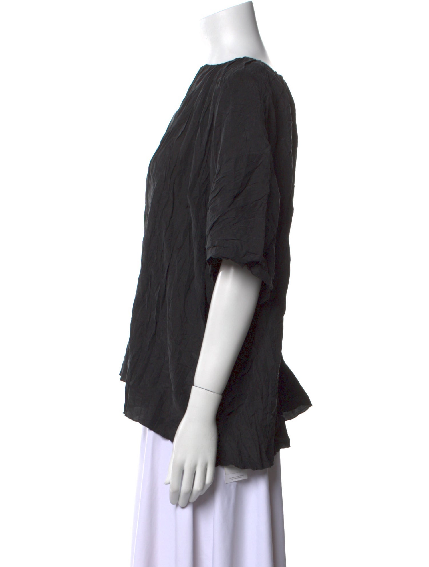 TOTEME Crinkled Silk Tee Silk Blouse