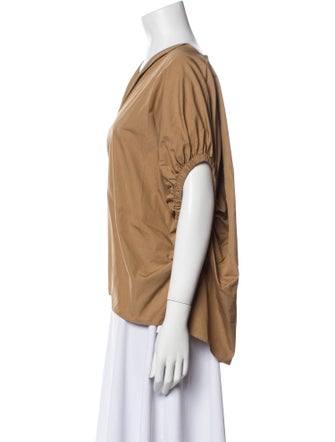 TOTEME V-Neck Short Sleeve Blouse