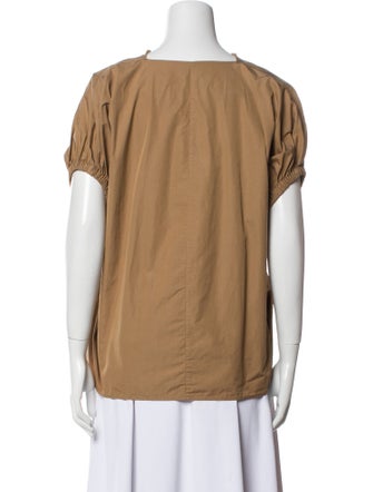 TOTEME V-Neck Short Sleeve Blouse