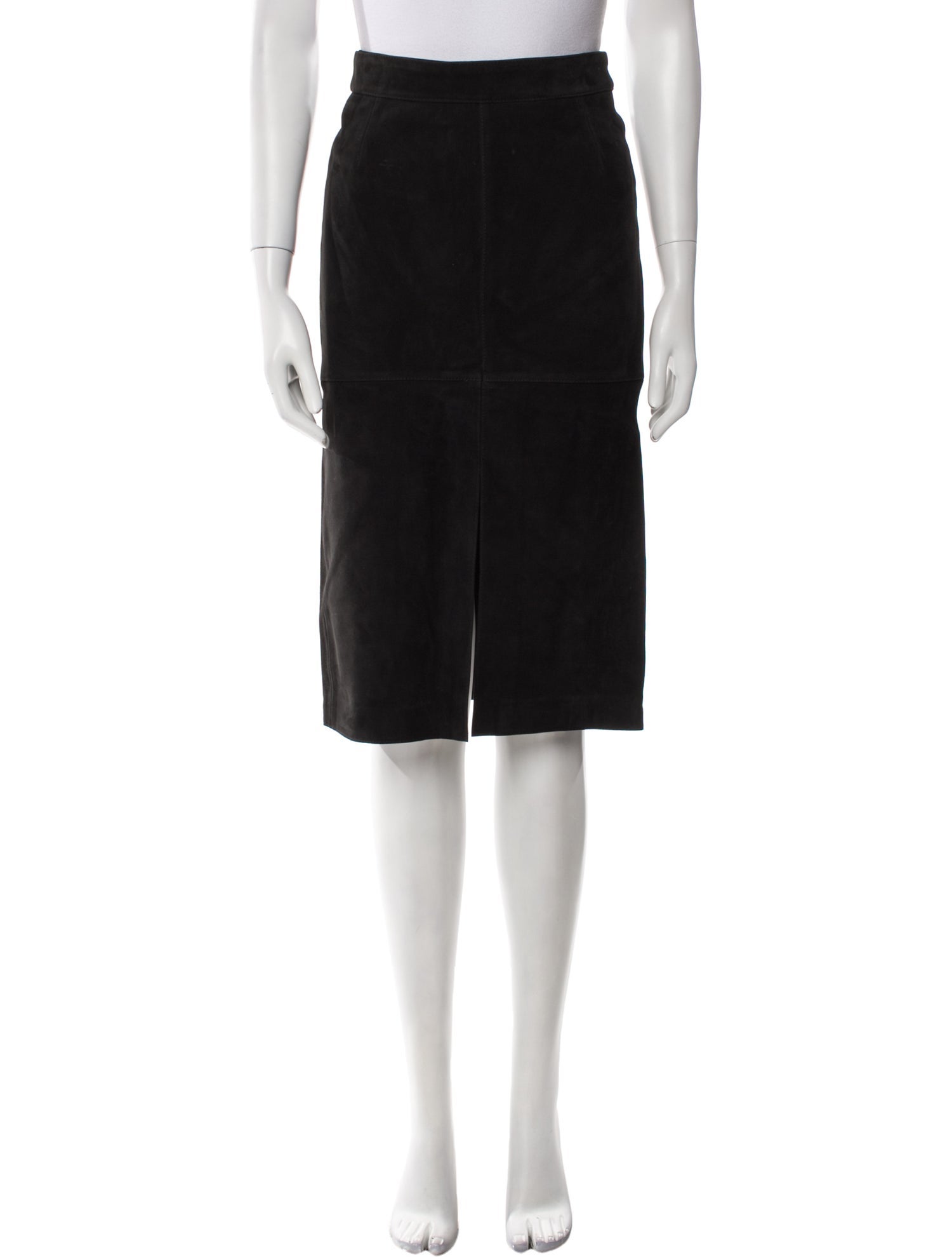 TOTEME Lamb Leather Knee-Length Skirt
