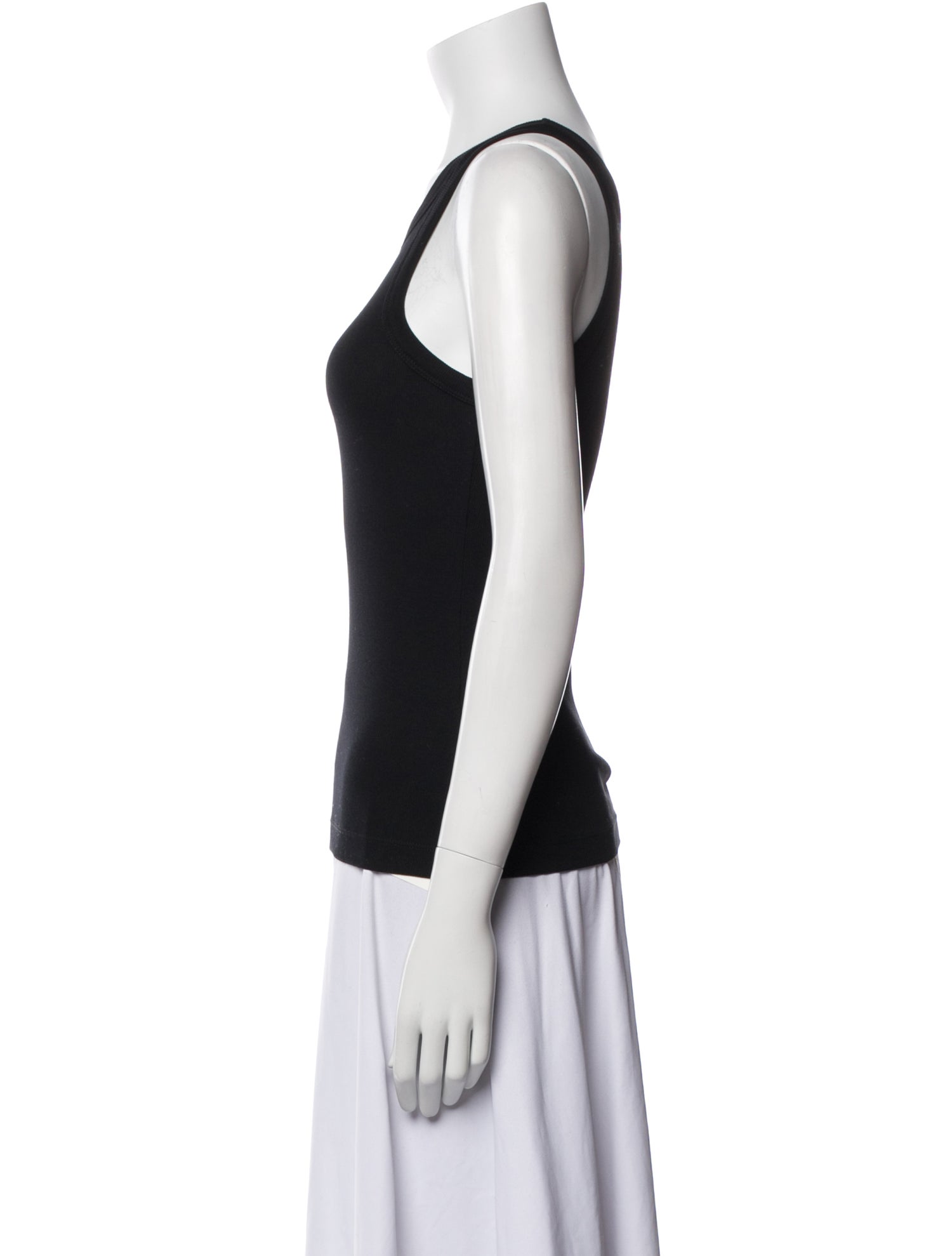 TOTEME Curved Rib Scoop Neck Top