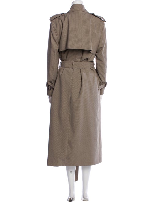 TOTEME Houndstooth Plaid Print Trench Coat
