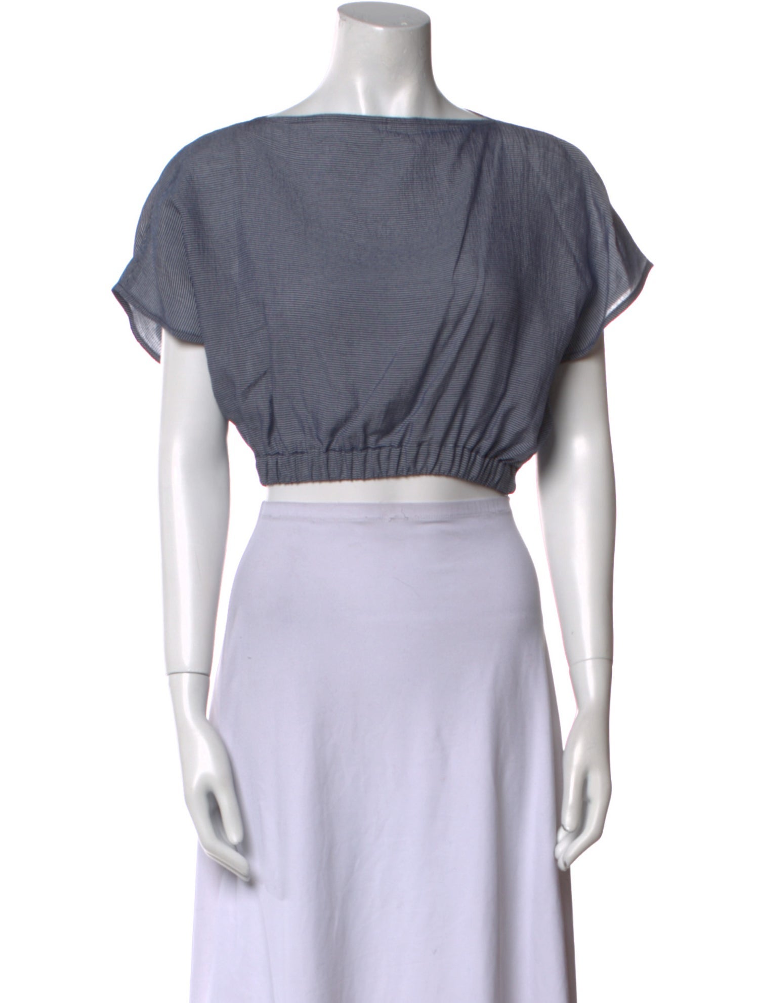 TOTEME Mini Stripe Silk Top Striped Crop Top