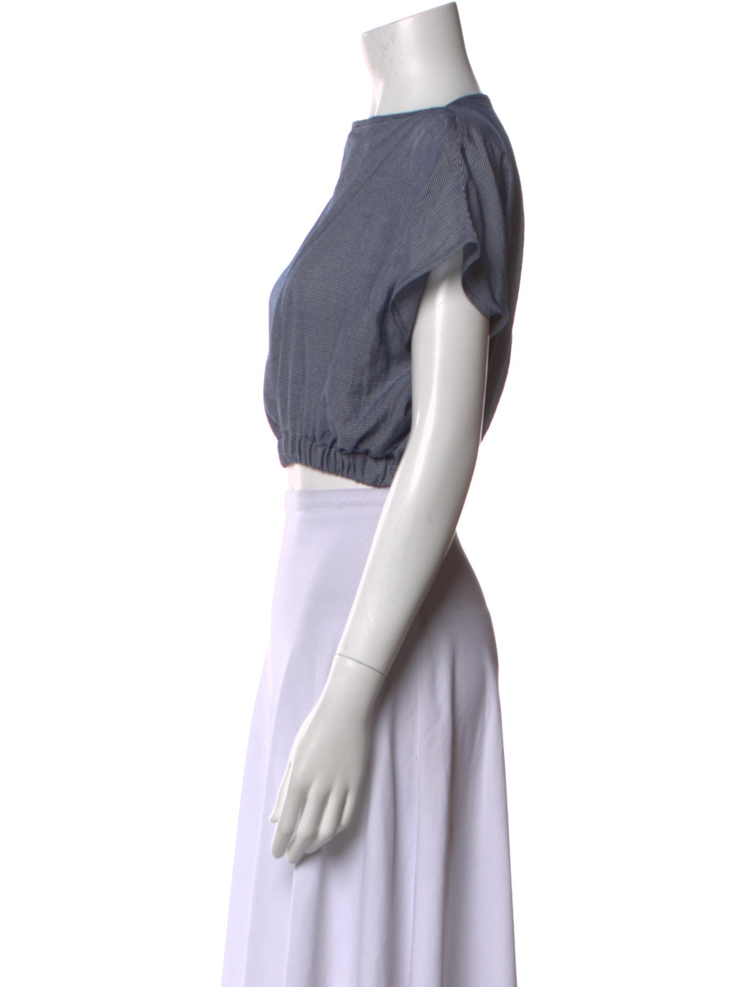 TOTEME Mini Stripe Silk Top Striped Crop Top