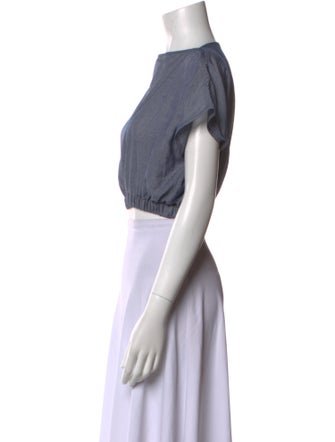 TOTEME Mini Stripe Silk Top Striped Crop Top