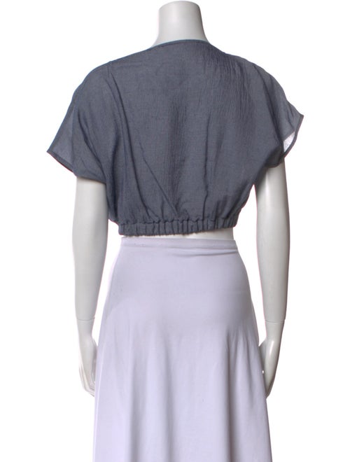 TOTEME Mini Stripe Silk Top Striped Crop Top