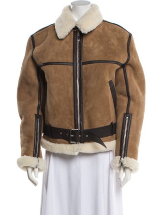 TOTEME Aviator Shearling Faux Fur Jacket