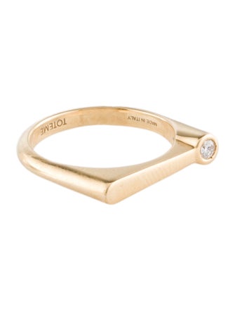 TOTEME 18K Diamond Midi Signet Ring