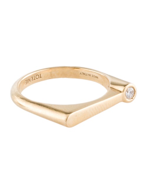 TOTEME 18K Diamond Midi Signet Ring
