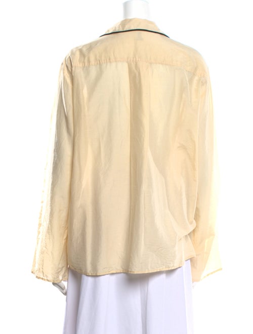 TOTEME Cotton Silk PJ Blouse Silk Button-Up Top
