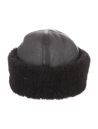 TOTEME Shearling Leather Trim Bucket Hat