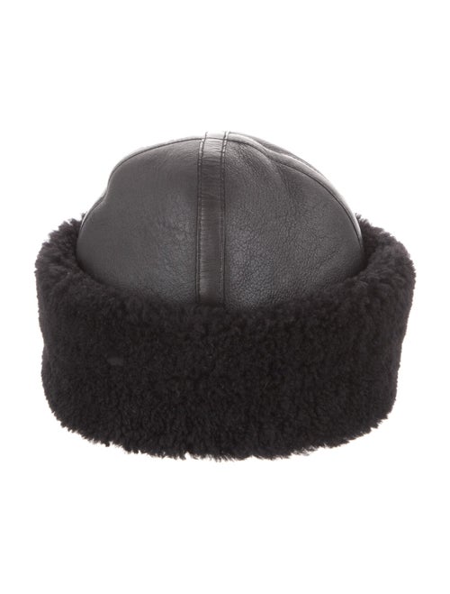 TOTEME Shearling Leather Trim Bucket Hat