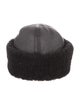 TOTEME Shearling Leather Trim Bucket Hat