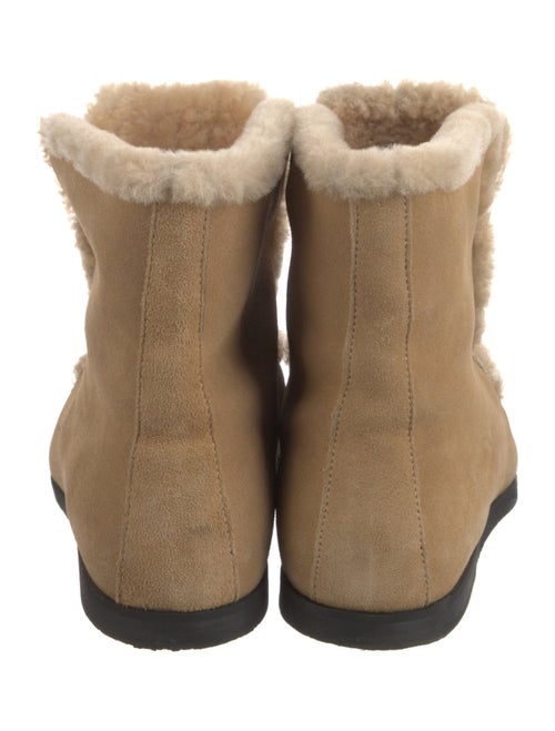 TOTEME Suede Colorblock Pattern Lace-Up Boots