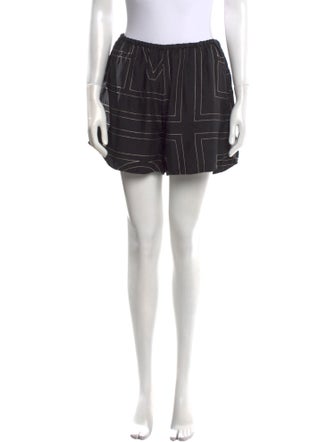 TOTEME Monogram Silk PJ Shorts Mini Shorts
