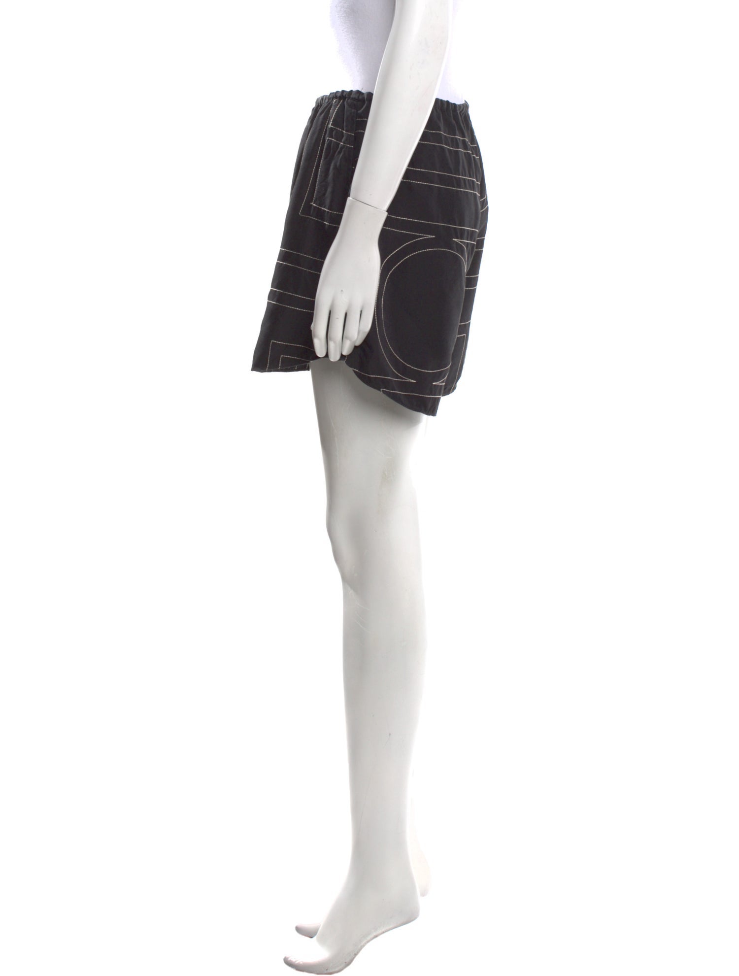 TOTEME Monogram Silk PJ Shorts Mini Shorts