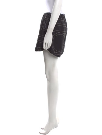 TOTEME Monogram Silk PJ Shorts Mini Shorts