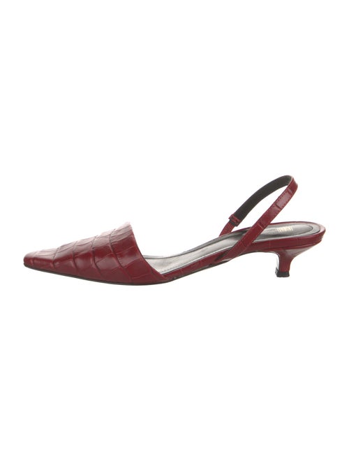 TOTEME Embossed Leather Slingback Pumps