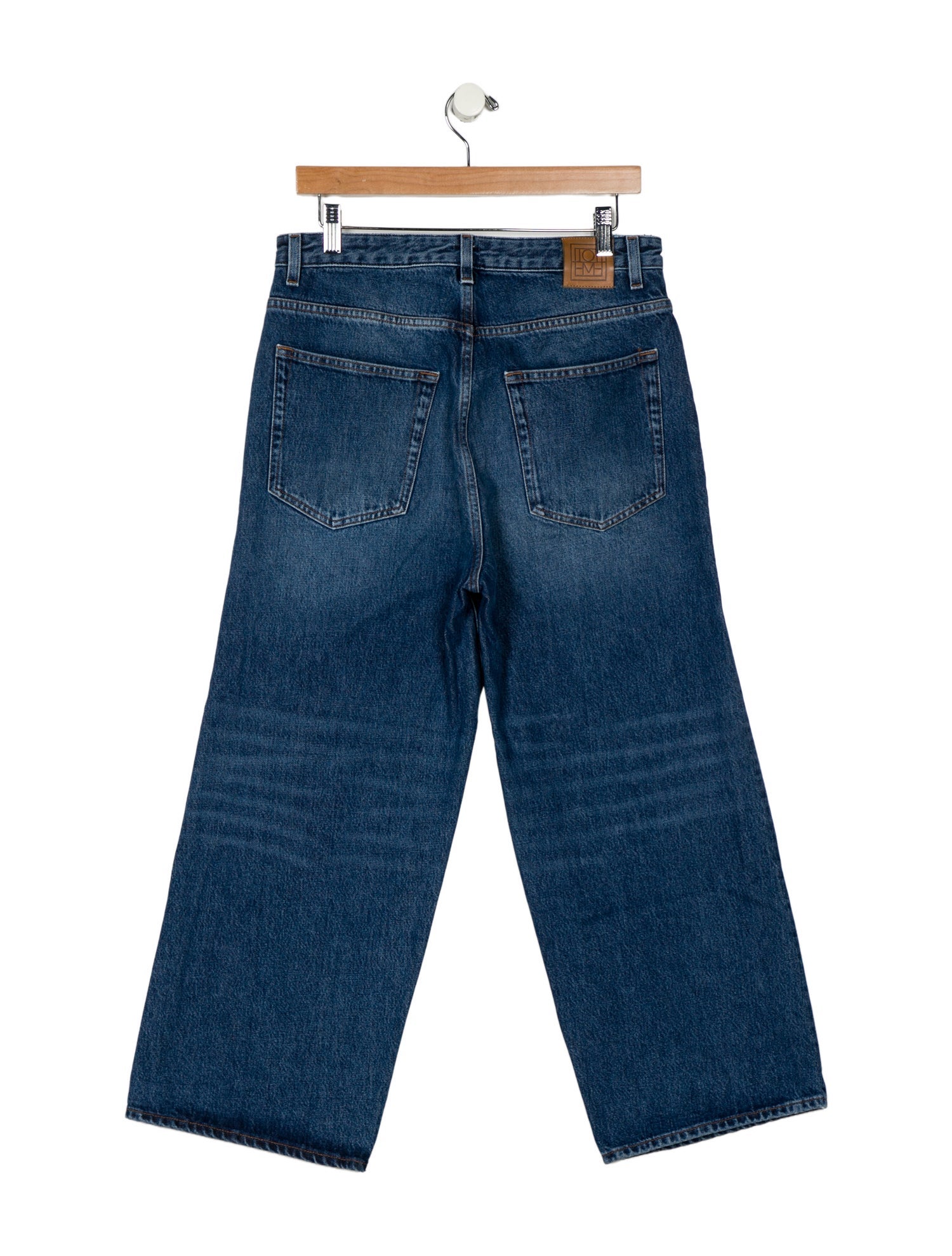 TOTEME Flare Fit Denim Wide Leg Jeans