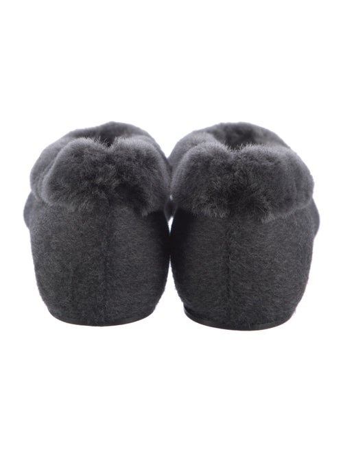 TOTEME Wool Faux Fur Trim Flats