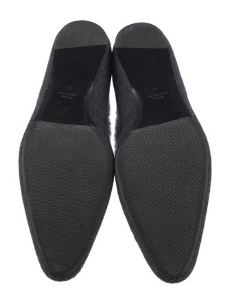 TOTEME Wool Faux Fur Trim Flats