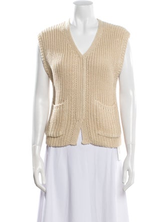 TOTEME Linen V-Neck Sweater