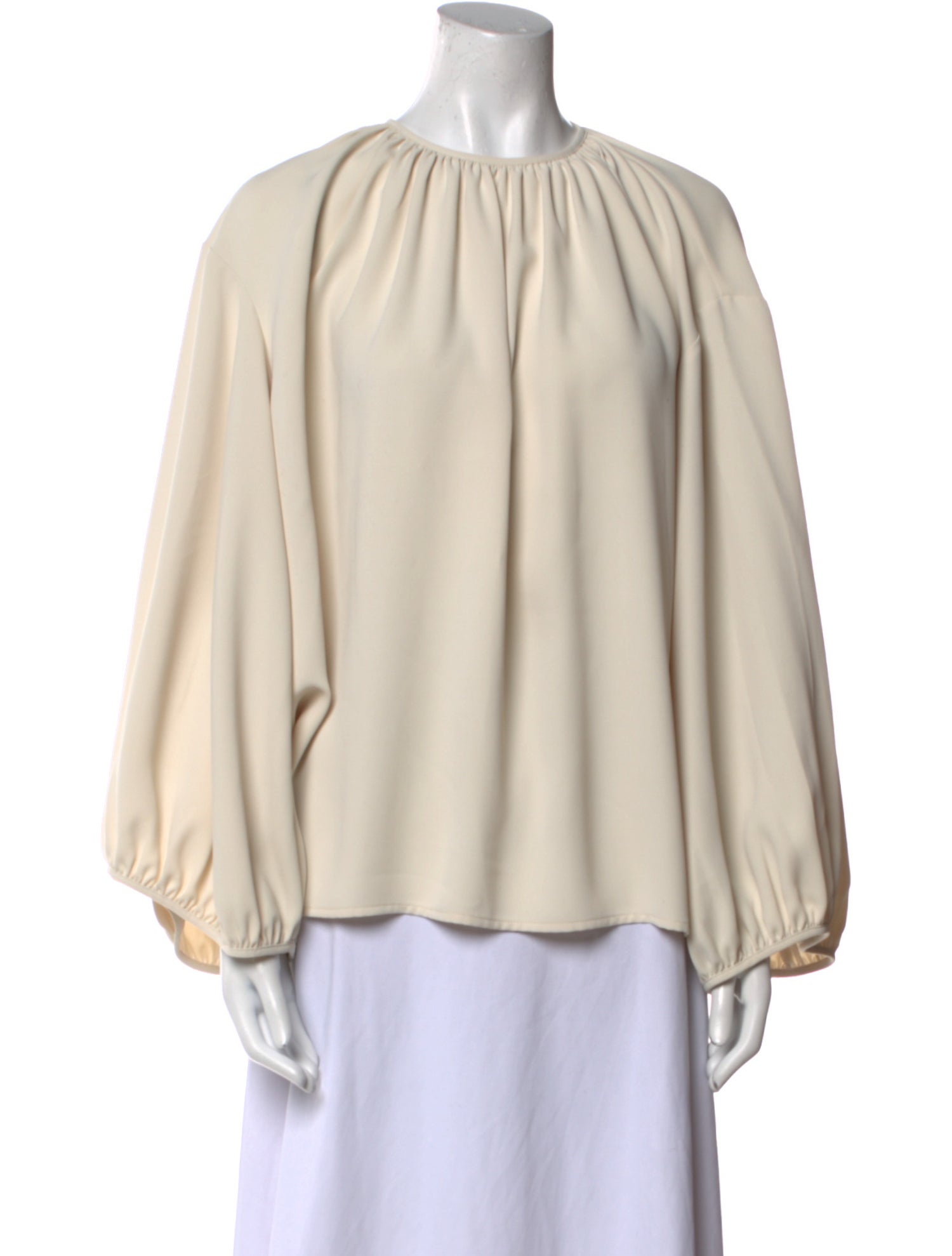 TOTEME Bateau Neckline Long Sleeve Blouse