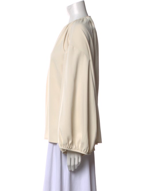 TOTEME Bateau Neckline Long Sleeve Blouse