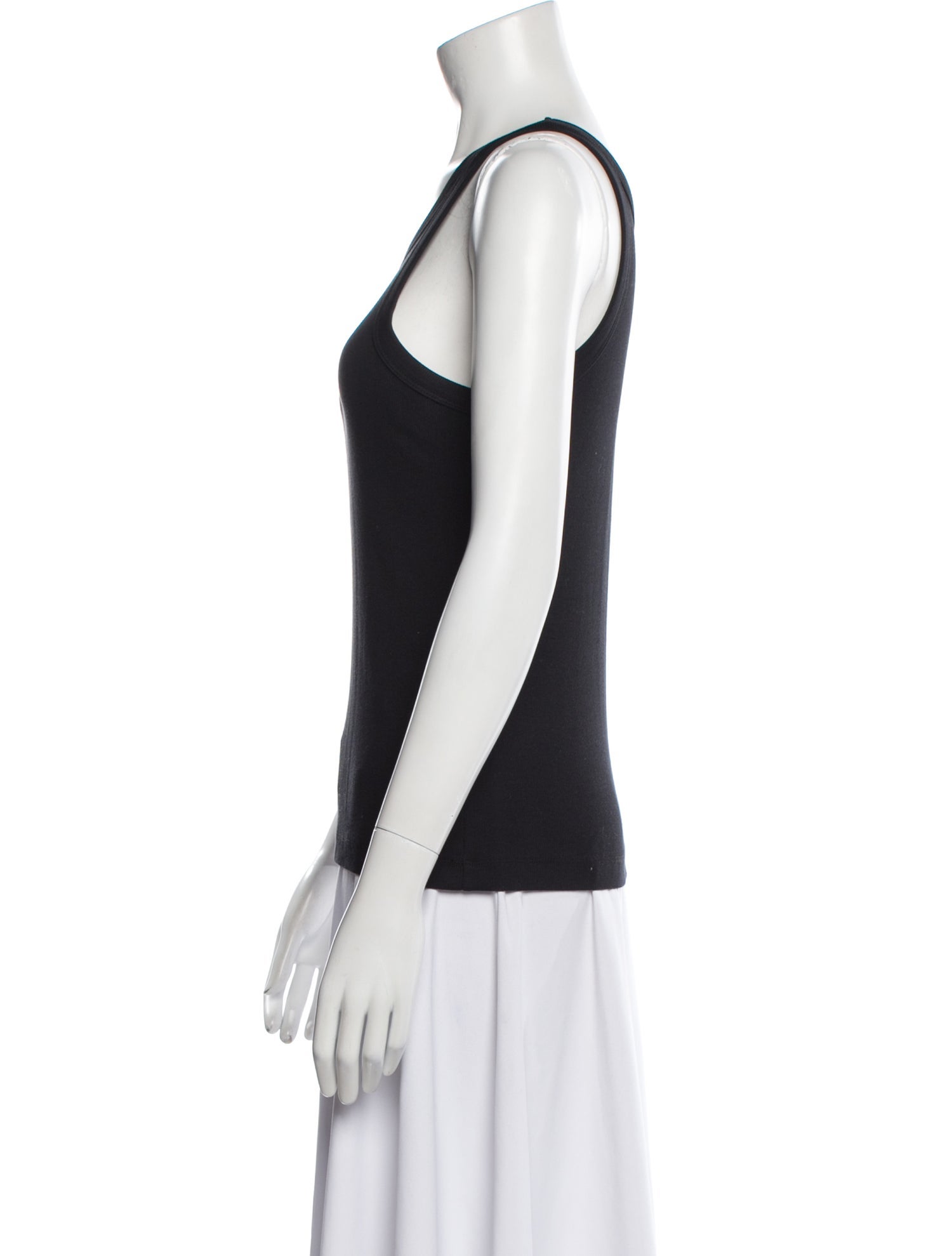 TOTEME Curved Rib Scoop Neck Top