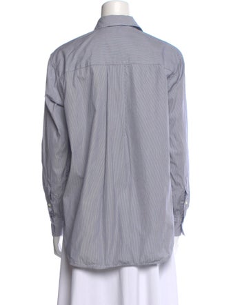 TOTEME Striped Long Sleeve Button-Up Top