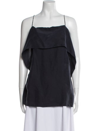 TOTEME Silk Square Neckline Top