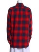 TOTEME Plaid Print Long Sleeve Button-Up Top