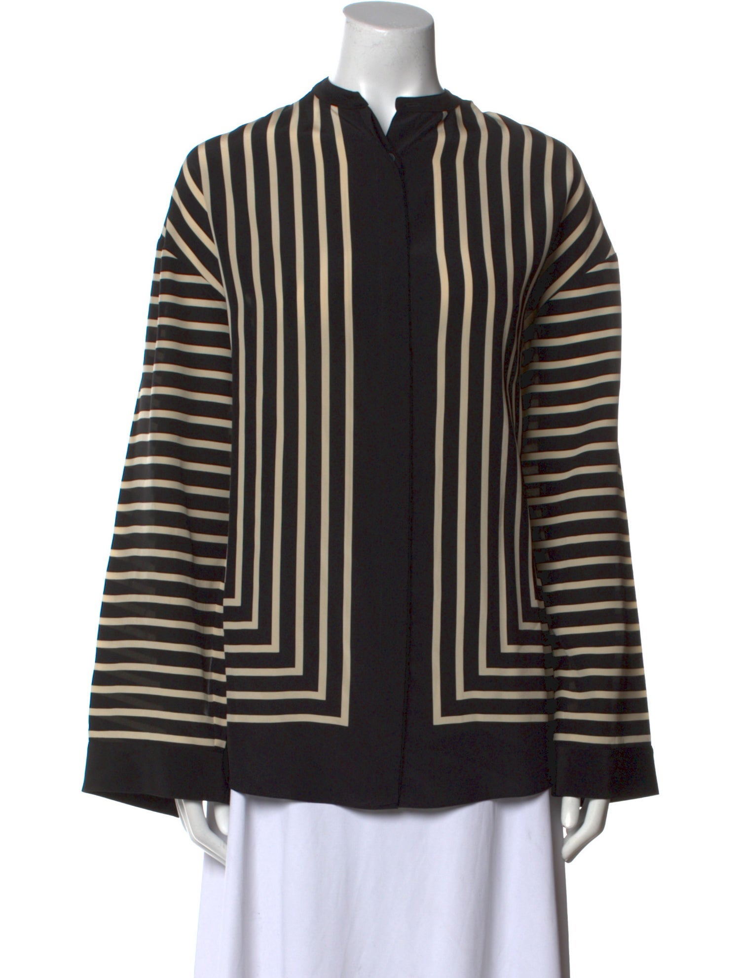 TOTEME Silk Striped Button-Up Top w/ Tags