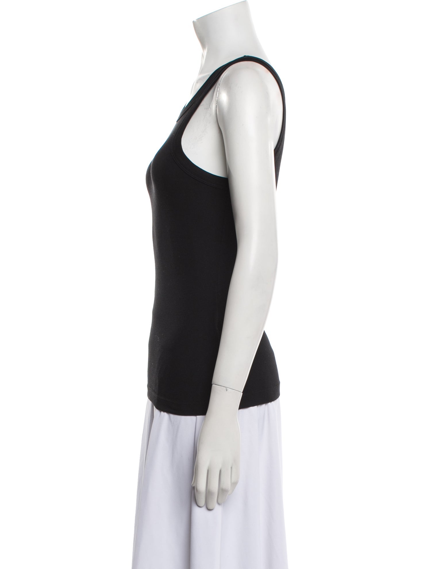 TOTEME Curved Rib Scoop Neck Top