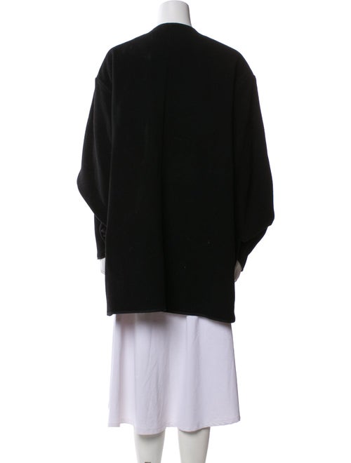 TOTEME Felted Wool Jacket Wool Faux Fur Coat