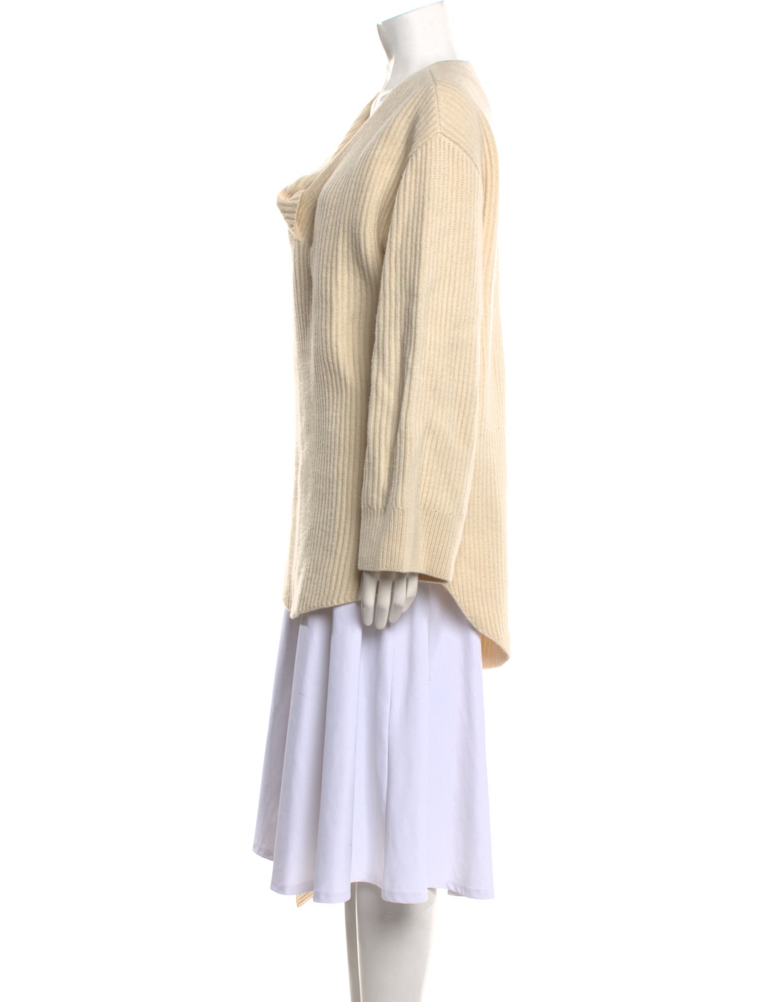 TOTEME Long Scarf Knit Wool Sweater