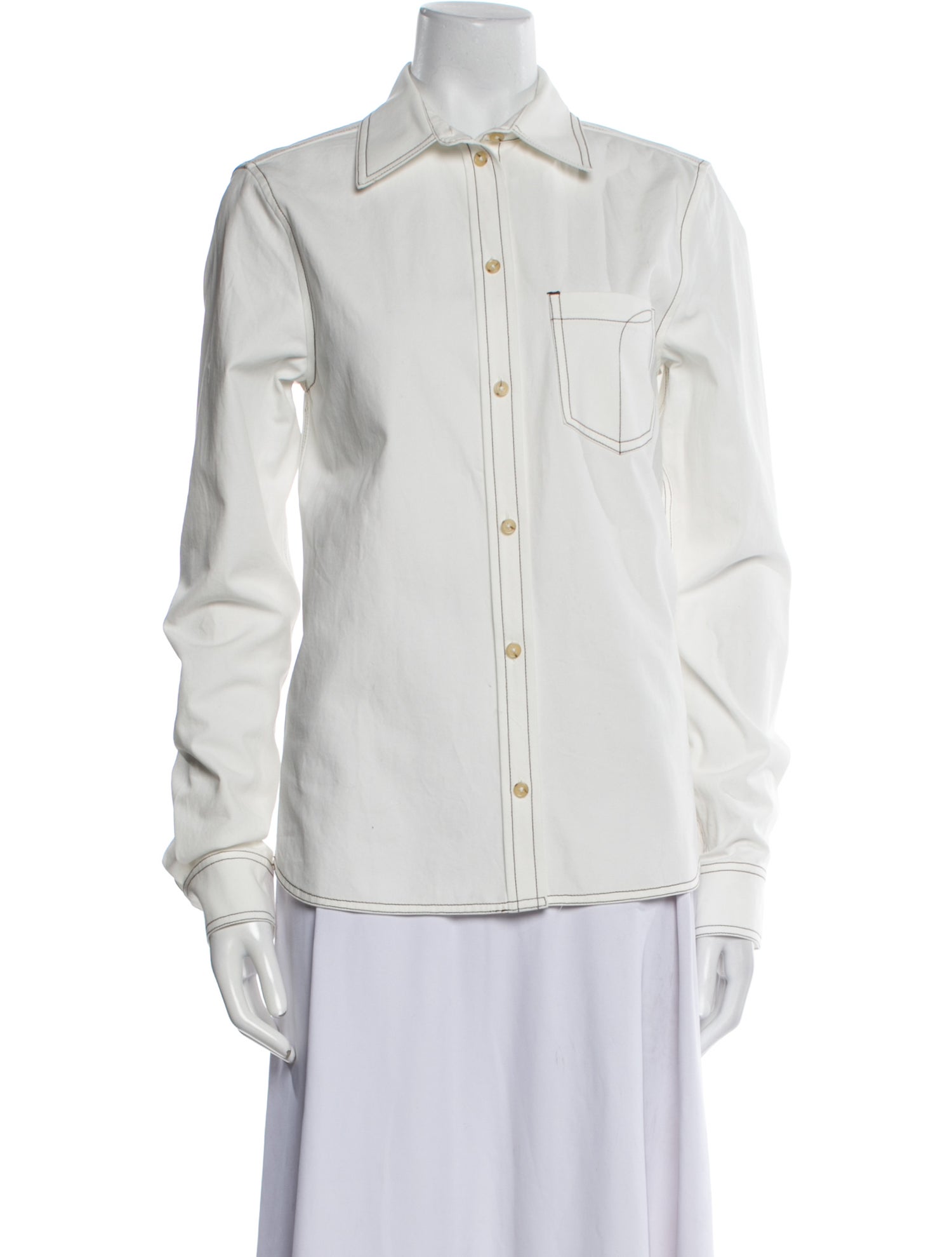 TOTEME Long Sleeve Button-Up Top