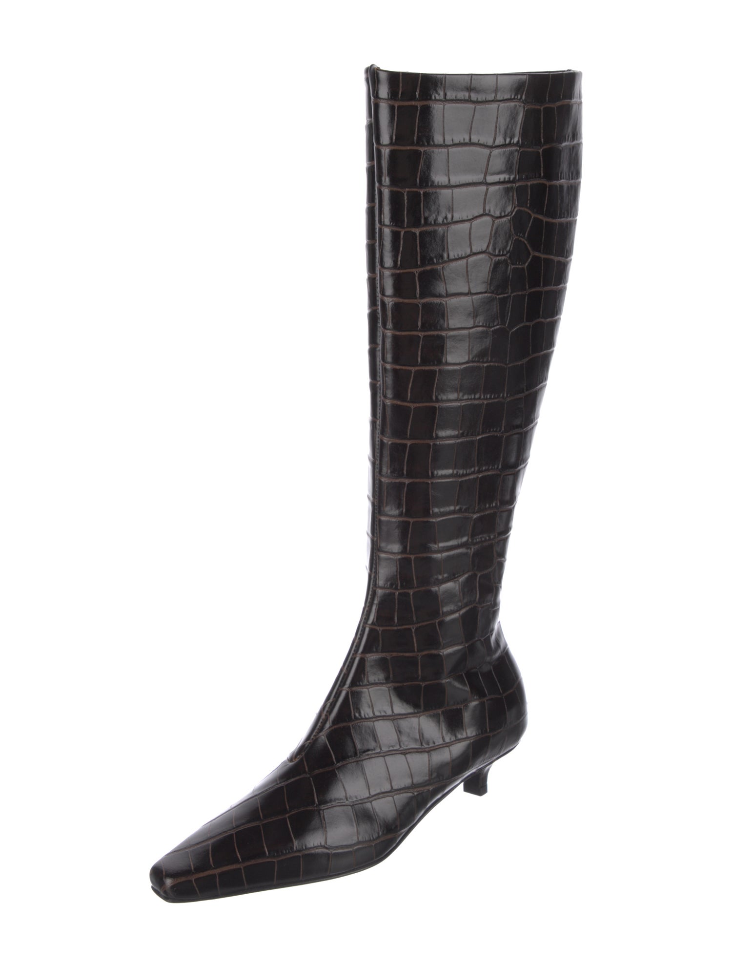 TOTEME Embossed Leather Animal Print Rain Boots w/ Tags