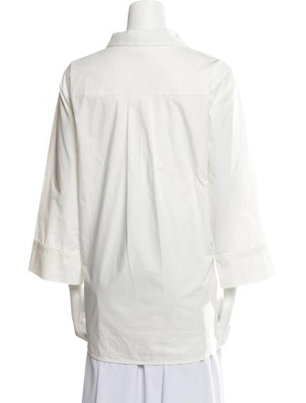 TOTEME V-Neck Three-Quarter Sleeve Blouse