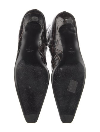 TOTEME Embossed Leather Animal Print Rain Boots