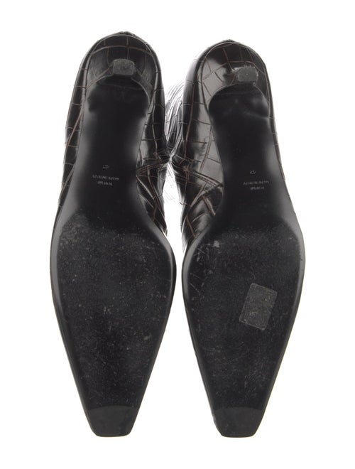 TOTEME Embossed Leather Animal Print Rain Boots