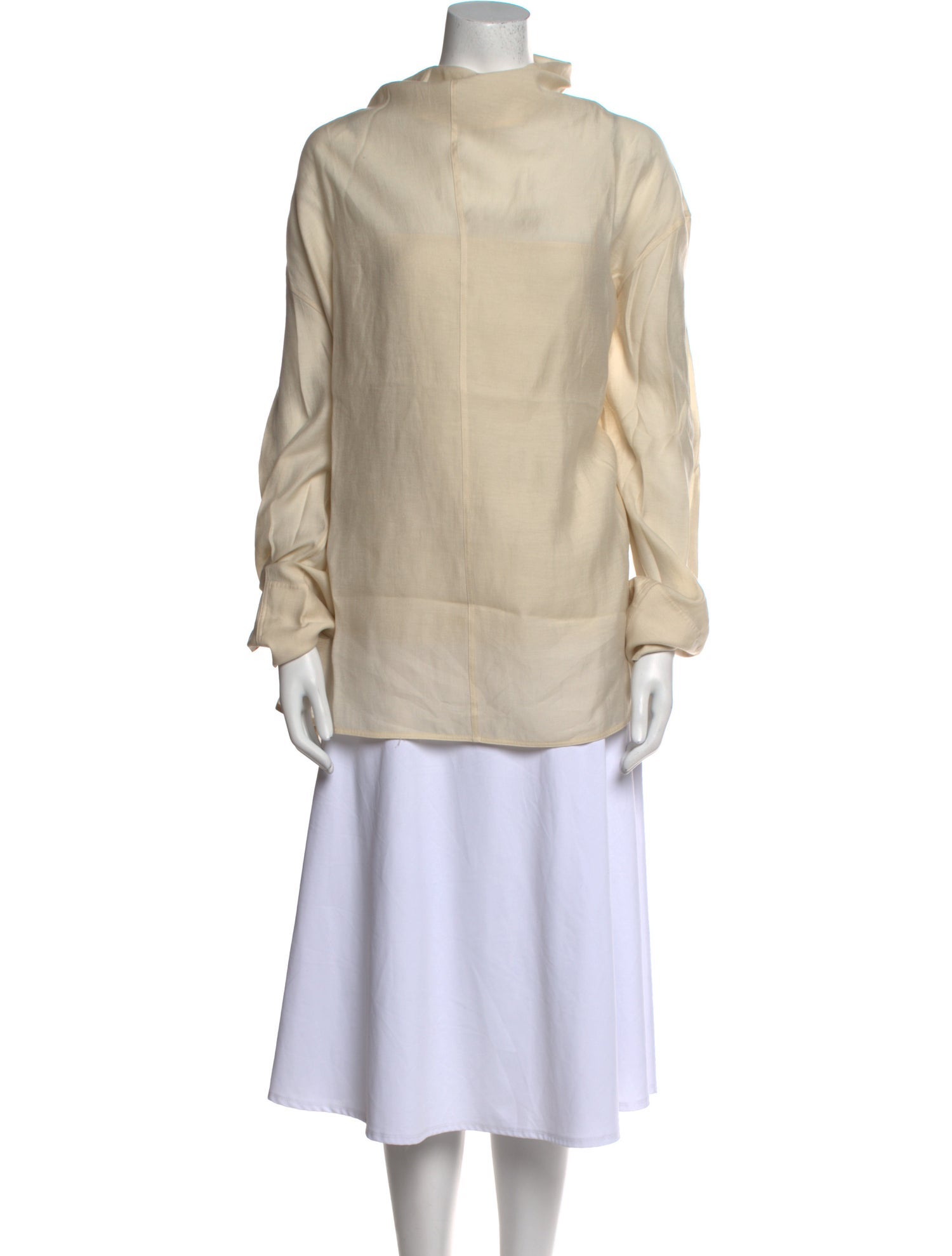 TOTEME Mock Neck Long Sleeve Sweatshirt