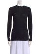 TOTEME Round Neck Ribbed Wool Knit Wool Sweater